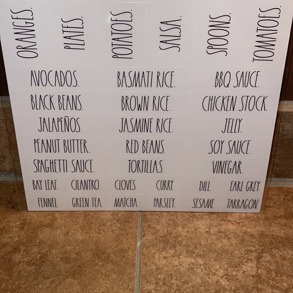 Rae Dunn Food / Kitchen 180 Clear Kitchen Organizing Labels - Picture 3 of 5